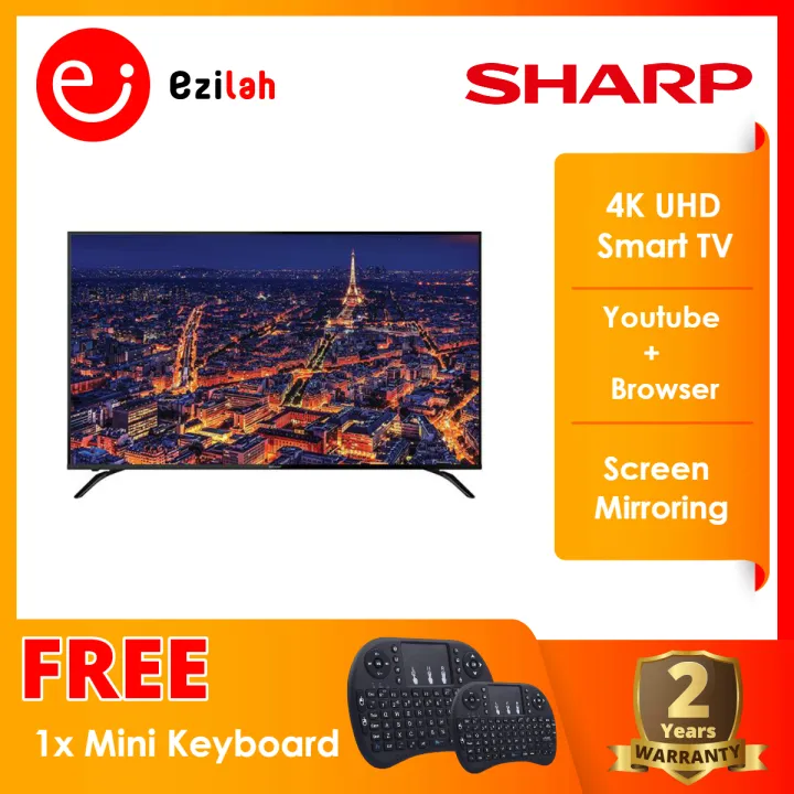 Sharp 4k Uhd Easy Smart Tv 70 4tc70ah1x Lazada