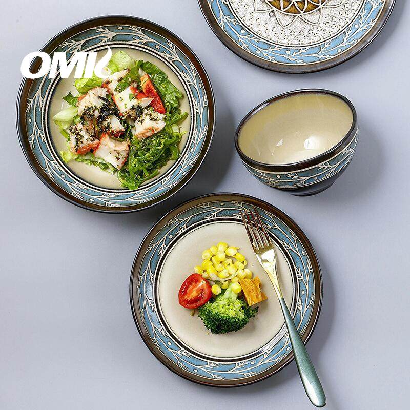 OMK American retro style Ceramic 4.8 inch bowl 420ML