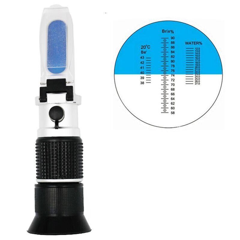58-92% Brix Water Honey Brix Refractometer for Honey Sugar Concentration ATC Honey Moisture Meter Beekeep Tester