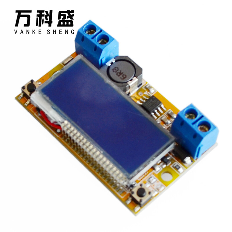 Adjustable step-down power supply module dc-dc 5-23v to 0-16.5v 3a step down buck regulator + case voltage current lcd display