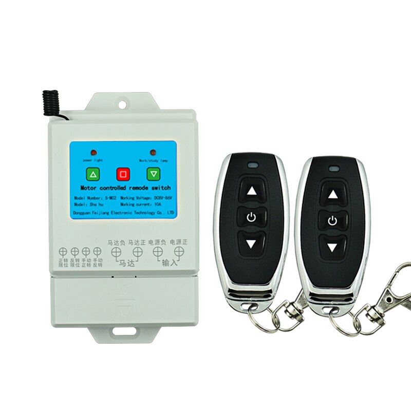 Rf 433Mhz Wireless Remote Control Switch DC 12V 24V 10A Motor Forward And Reverse Controller Automatic Door/Rolling Door Garage