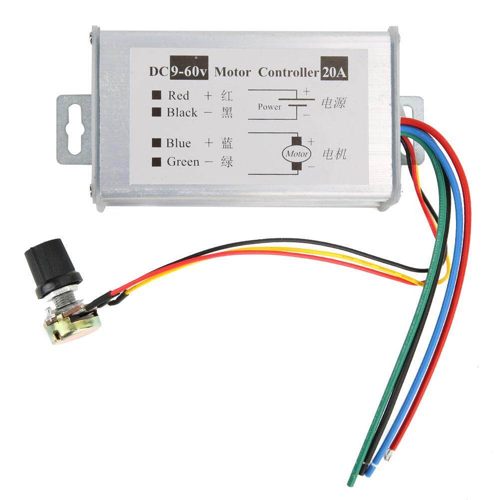 Bộ Điều Khiển Tốc Độ Động Cơ Công Tắc Điều Khiển Chiết Áp PWM Biến Tốc Độ 20A 9V12V24V48V60V