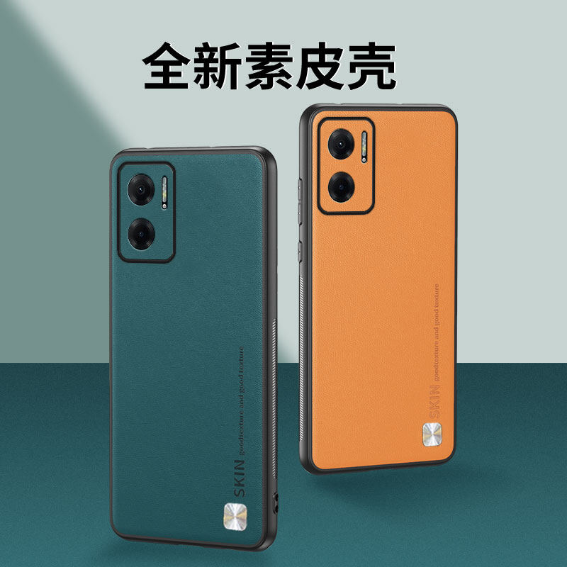 For Redmi Note 11 4G / Note 11s Casing Plain Skin Leather Cover Redmi Note11 Note11s Soft Bumper Shockproof Coque