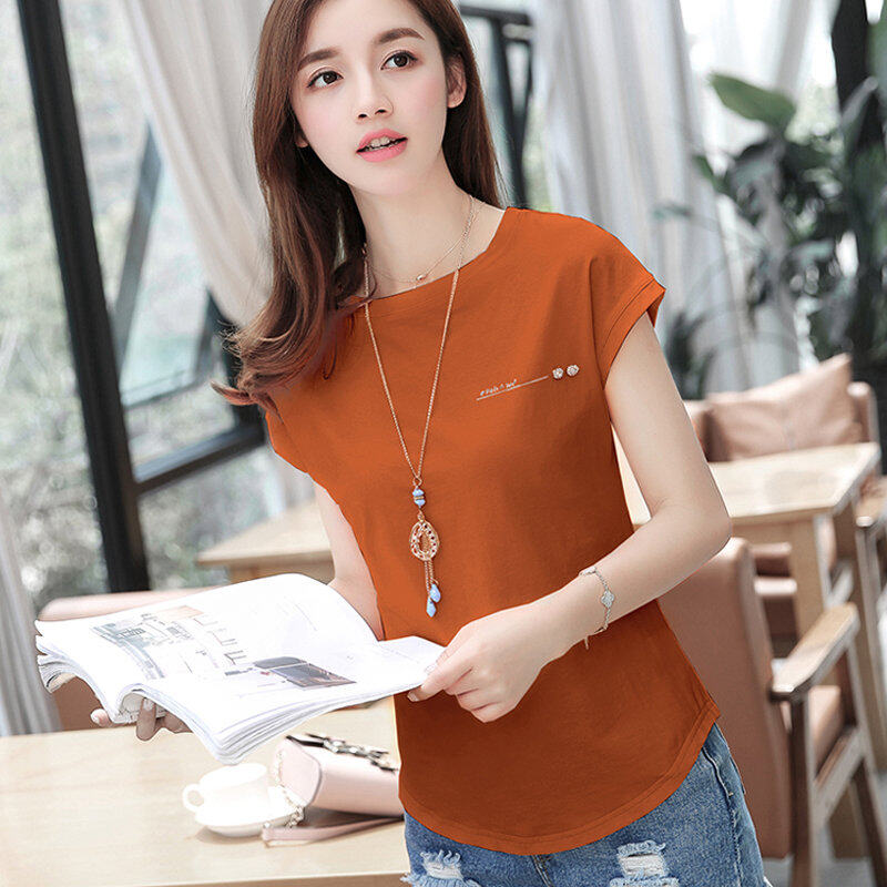 INWPLLR Summer T-shirt Women Tops Tees Female Batwing Sleeve Tee