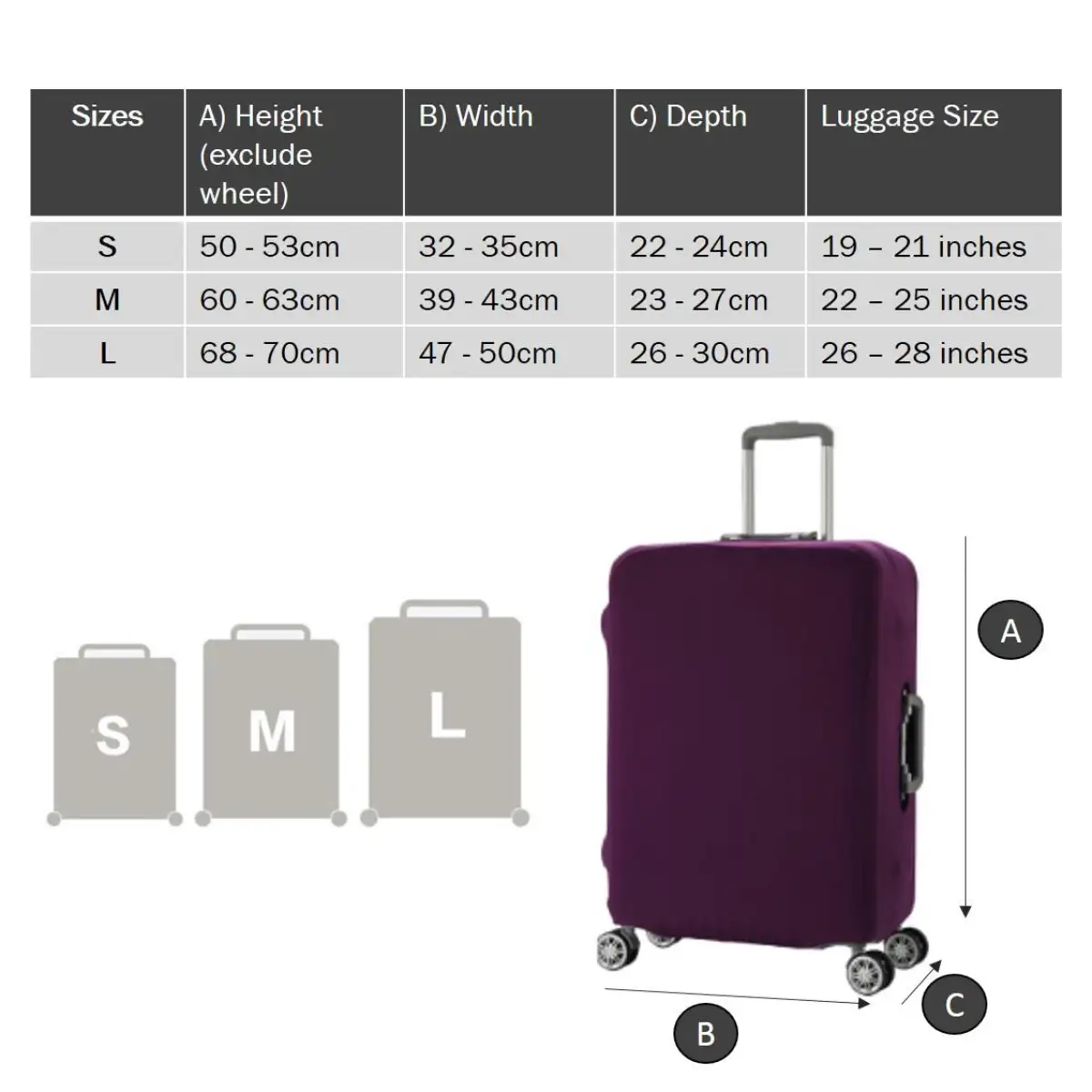 luggage 25 inch size