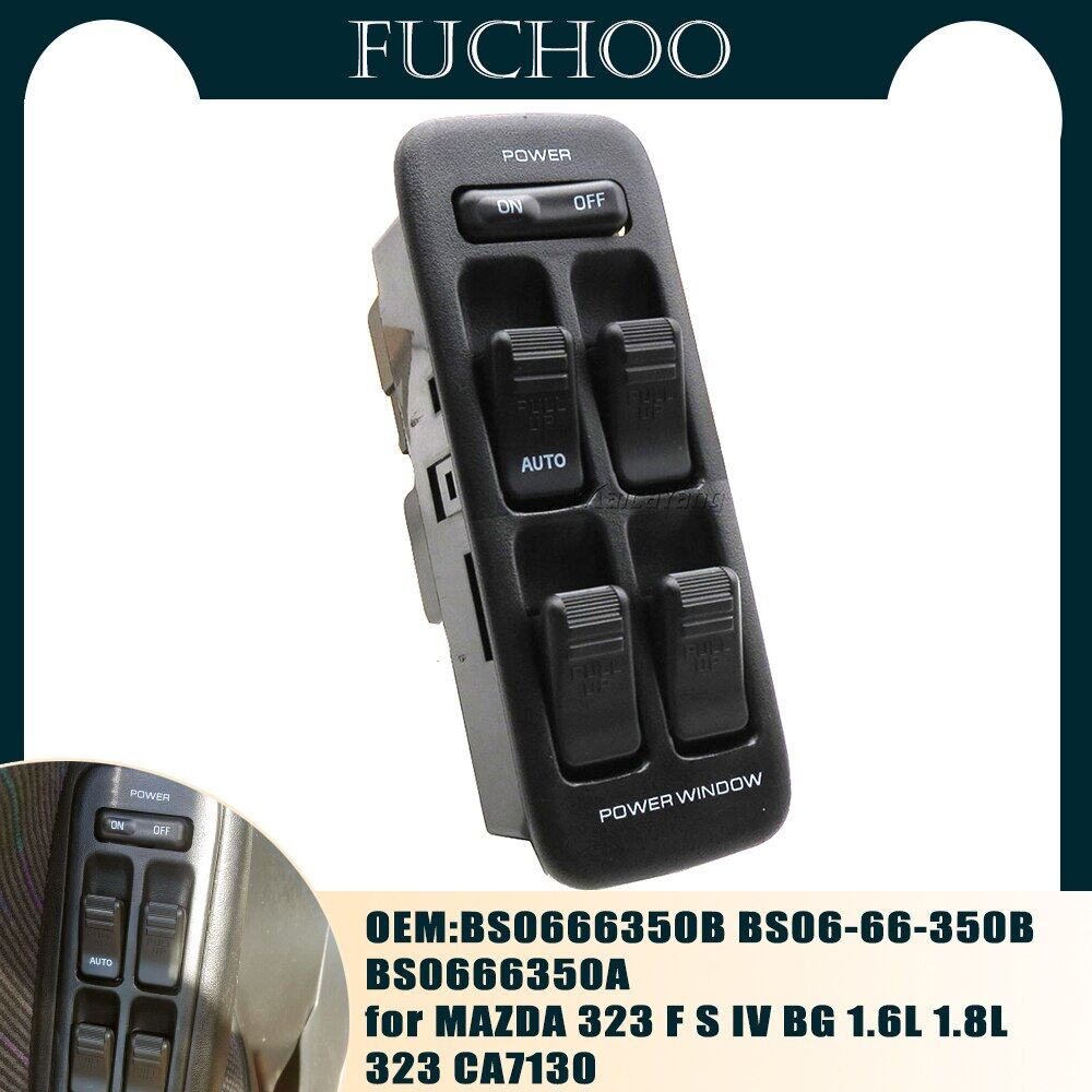 Front button door side left hand driver electric power window switch control master switches for mazda bg 323 bs0666350b