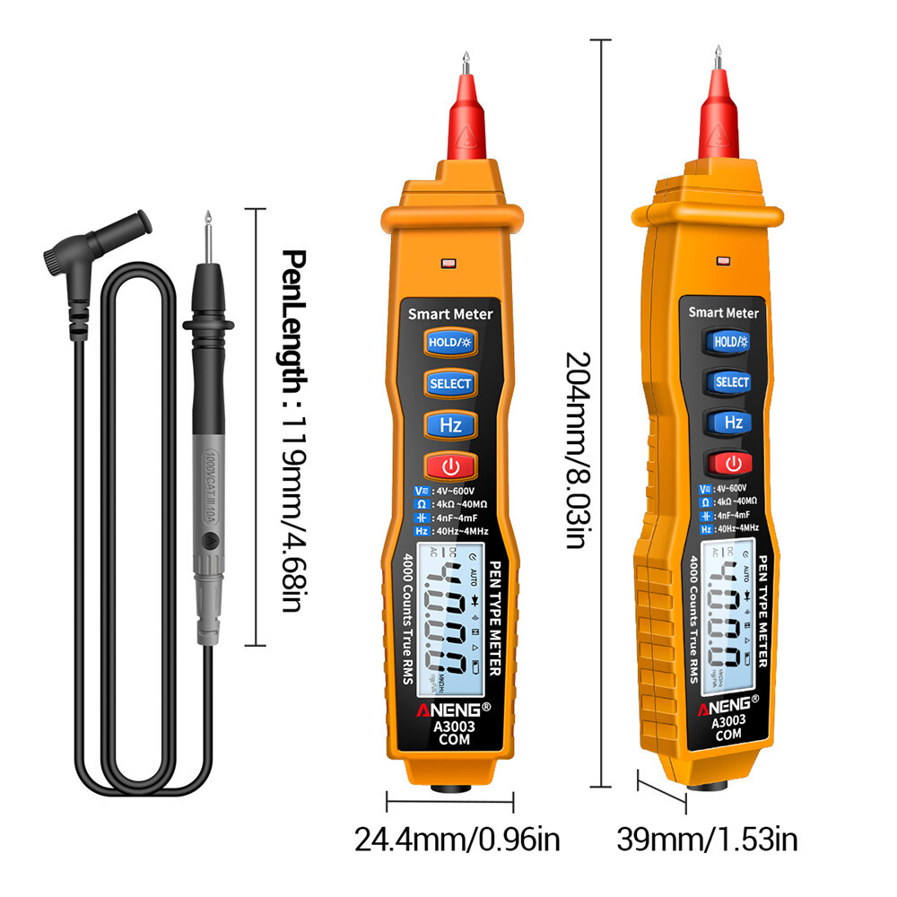 【Ready Stock】Original Aideepen A3003 Pen Type Multimeter High Precision Universal Watch with Automatic Shutdown and Flashlight Function