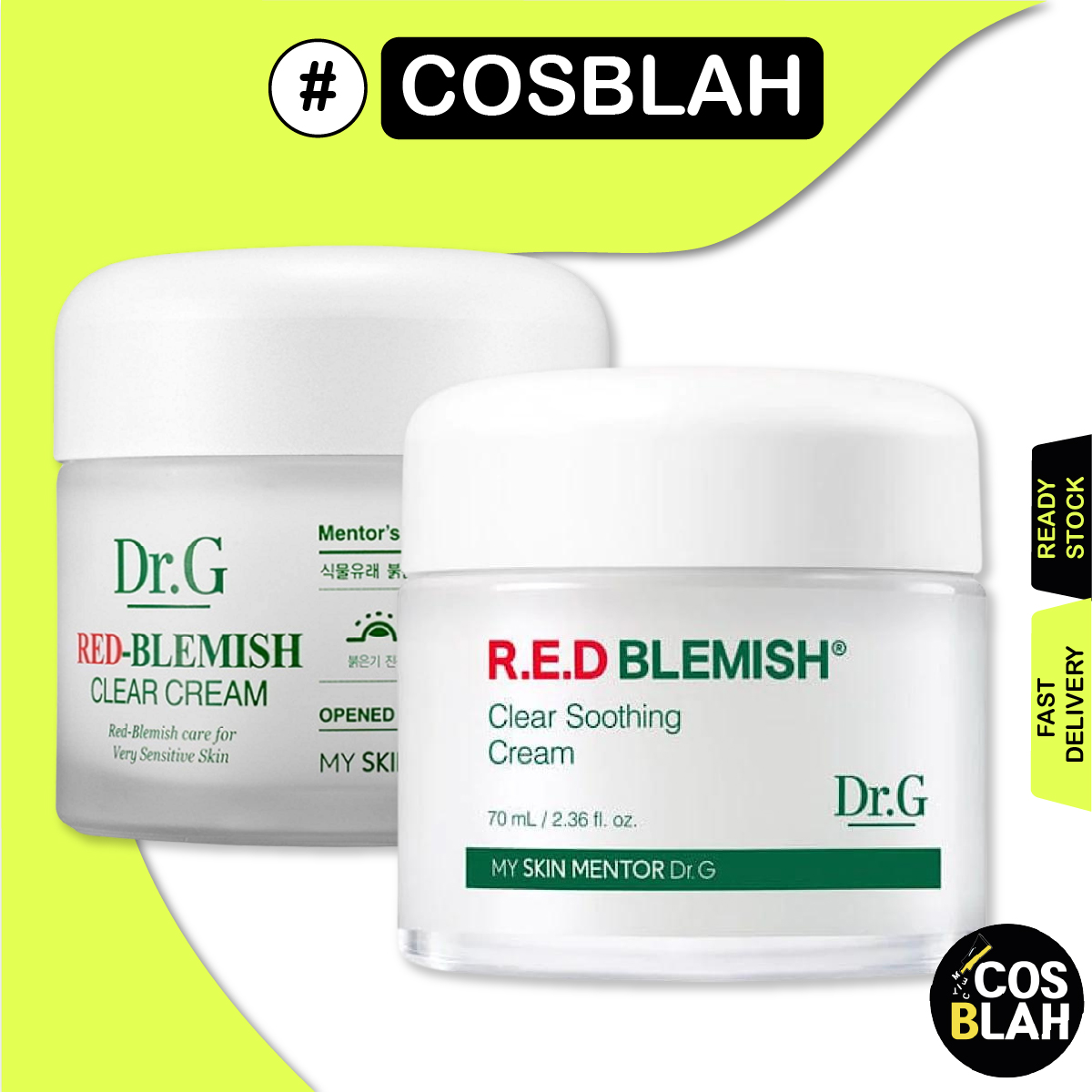 おまけ有り Dr.G BLEMISH Clear Soothing Cream Dr.G Red Blemish Clear Cream 70ml / Clear Soothing Cream 50ml+50ml