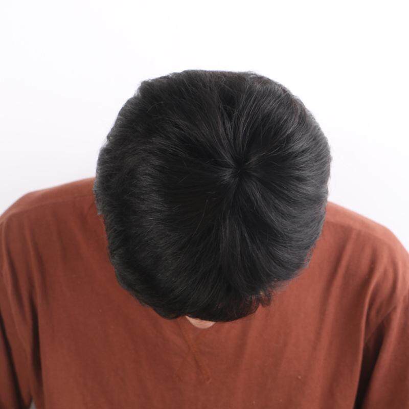 Men S Wigs Real Hair Wigs Realistic Natural Short Hair Middle And