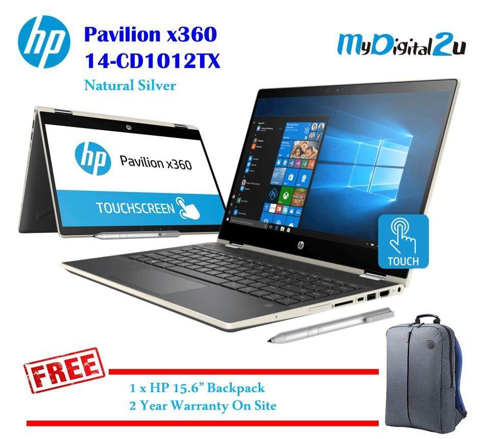 HP Pavilion x360 14-CD1012TX 14 Laptop (Intel i3-8145U, 4GB, 500GB, MX130, W10H) Touchscreen. Free: Stylus Pen Malaysia