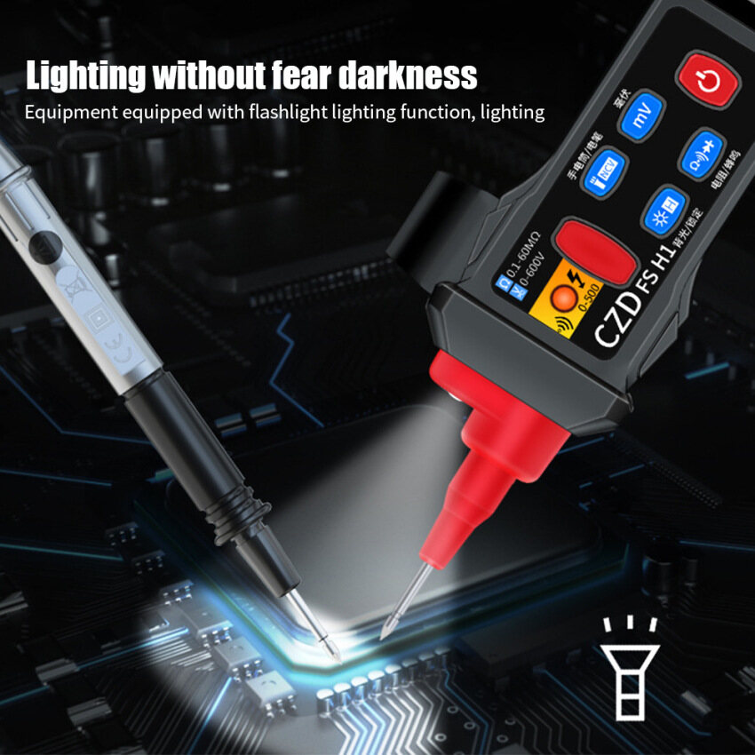 Loại Bút Vạn Năng NCV Cầm Tay Màn Hình LCD Đèn Nền Đa Năng Kế Kỹ Thuật Số DC/Đồng Hồ Đo Điện Áp Xoay Chiều