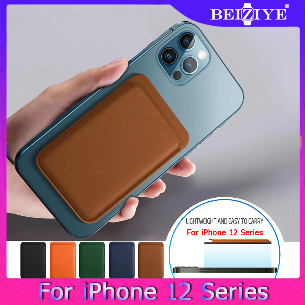 Hot Sale Card Bag For Magsafe Magnetic Fashion Wallet Card Holder Case For iphone 12 / 12mini / 12 pro / 12 pro Max Luxury Leather Pouch Cover