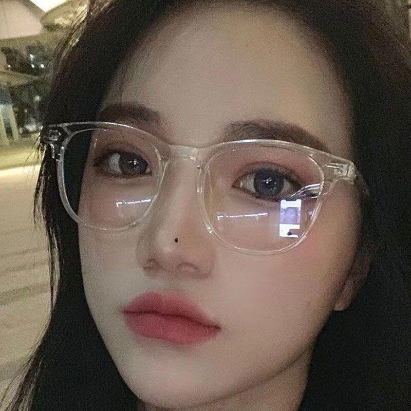 WUFANG Kính Mắt Trang Trí Thời Trang Cho Nam Nữ Kính Mắt Quang Học Bảo Vệ Mắt Phong Cách Hàn Quốc Chống Ánh Sáng Xanh PC Gọng Trơn 1 Chiếc