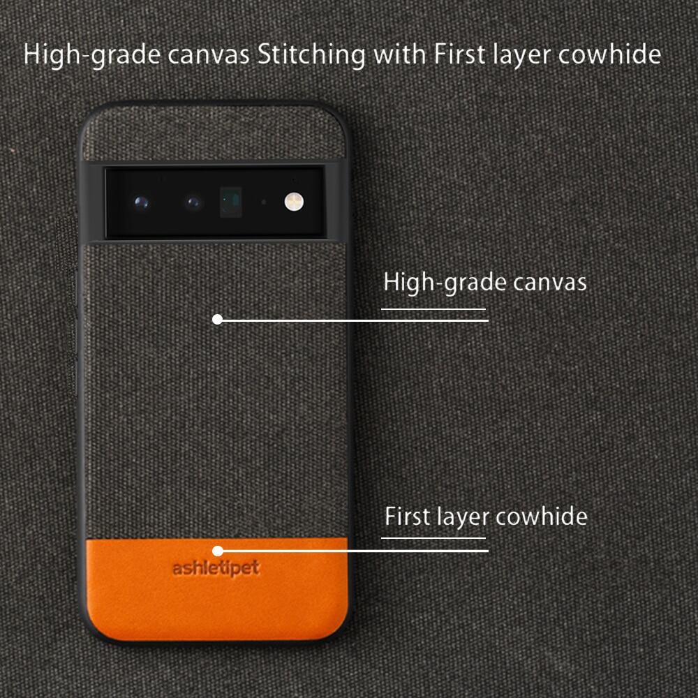 Vải + da Ốp điện thoại cho Google Pixel 7 8 Pro 6 Pro Pixel 6 5 pixel 4 pixel 4A pixel 5A 6A vải 360 bảo vệ toàn bộ