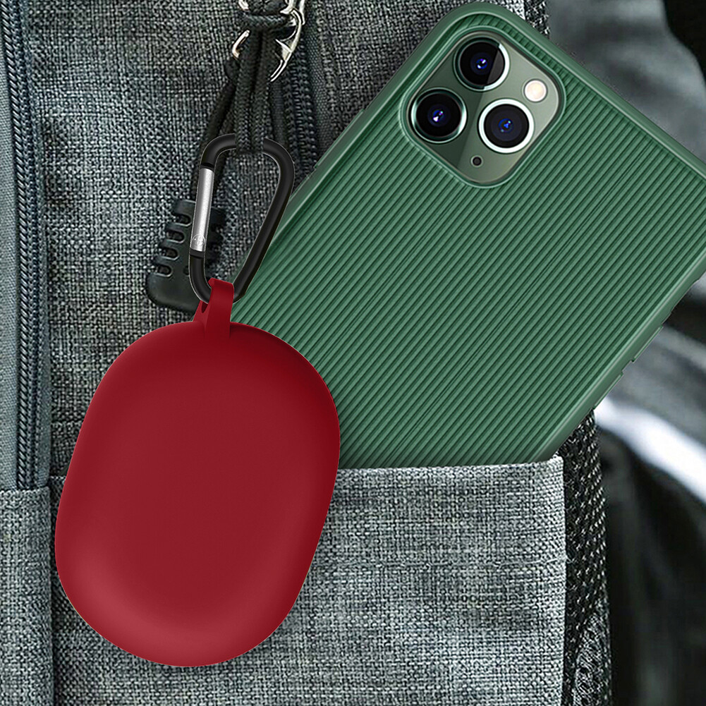 Soft Silicone Earbuds Protective Case Bag w/ Hook for Beats Studio Buds