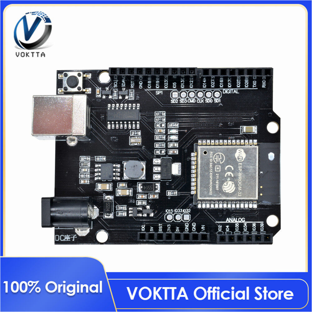 Original voktta esp32 wifi bluetooth d1 r3 r32 ch340 4mb flash usb-b development board