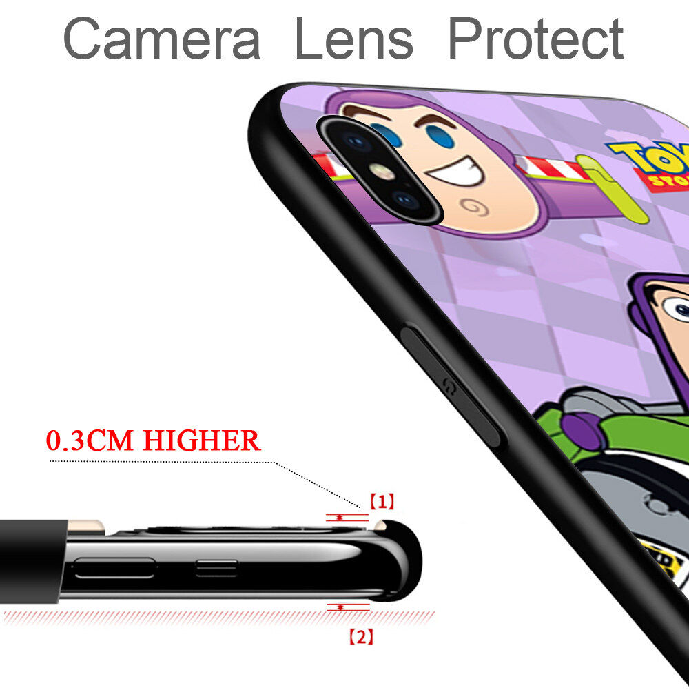 UCUC Casing Case For iPhone 7,iPhone 7 Plus,iPhone 8,iPhone 8 Plus Case (Finger Ring + Lanyard) Toy Story Buzz Lightyear Jessie Phone Case Shockproof Soft Silicone TPU Protective Phone Casing