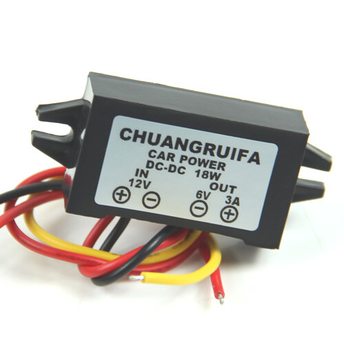 Waterproof converter 12v step down to 6v 18w max 3a dc/dc power supply new