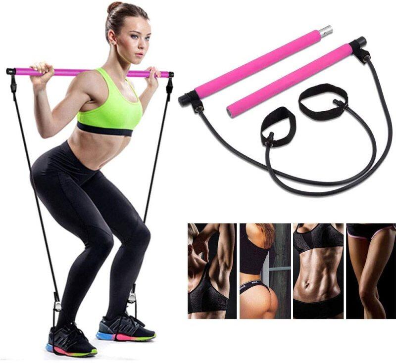 Bảng giá Shaggydoez Bộ Dụng Cụ Quầy Bar Pilates Di Động Với Băng Tập Đàn Hồi Yoga Bài Tập Pilates Thanh Với Chân Vòng Toning Bar Yoga Pilates Cho Yoga, Kéo Dài, Xoắn, Ngồi Lên Thanh Băng Tập Đàn Hồi