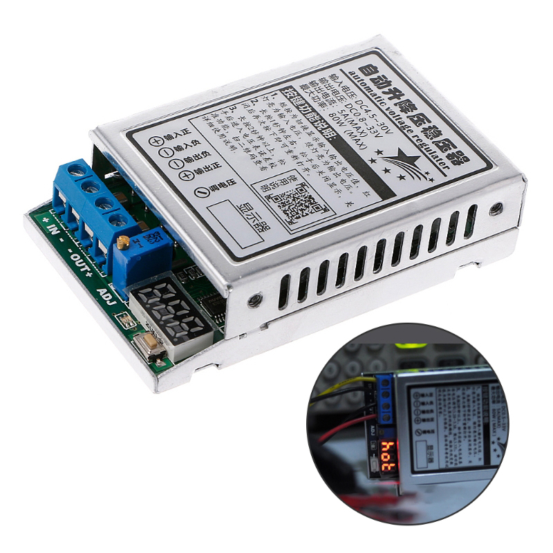 Mô-đun Nguồn Điều Chỉnh Được 5V-24V 5A/80W Với Bộ Giám Sát Điện Áp Mô-đun Tăng Áp Tự Động DC-DC