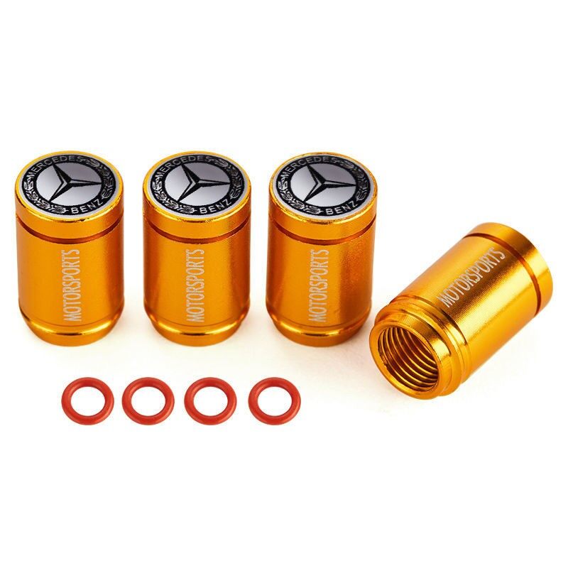 High quality 4pcs for mercedes-benz car tire valve cap cover anti-theft leak-proof tyre valve cap car accessories e-class c-class g-class s-class sl-class slk-class ml-class 200 b-class gl-class 230 a-class clk-class