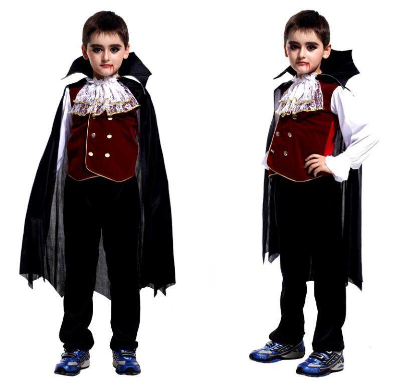Halloween Boy Costume Lord Ruthven Dracula Vampire Dress Costumes with Cloak