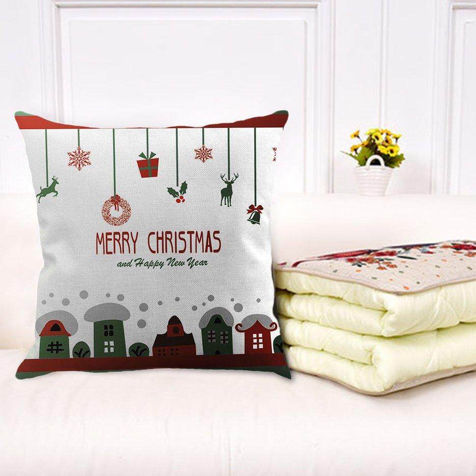 Nóng Người Bán Retro Giáng Sinh Cotton Dòng Áo Gối Phòng Ngủ Trang Trí Sofa Đệm