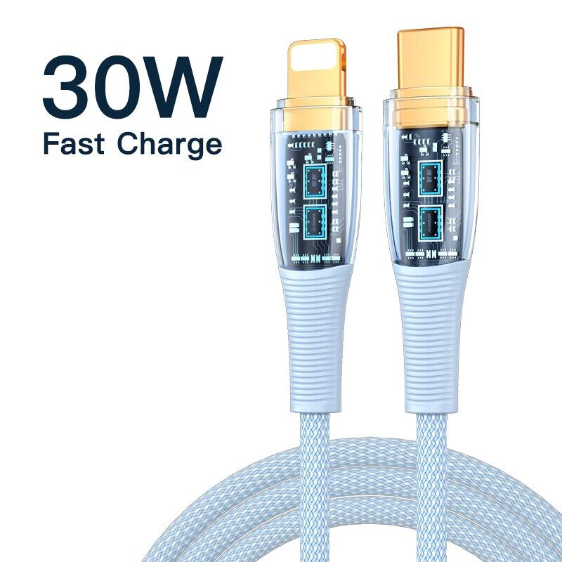 Zeallion 30W Fast Charging USB C Cable for iPhone Models iPad MacBook PD Type C Cable Lightning Wire
