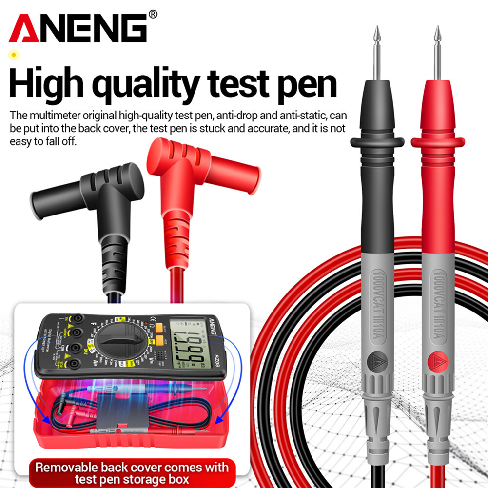 ANENG SZ08 LCD Diode NCV Tester Meter 2000 Counts Split Digital Multimeter