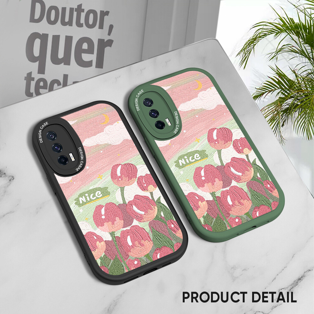 ZeroQiQi Casing Case For Redmi Note 10,Redmi Note 10 5G,Redmi Note 10 Pro,Redmi Note 10S Case Slim Skin Feeling Cartoon Pink Flowers Leather Back Casing Soft Silicone PU Leather Cover Phone Case