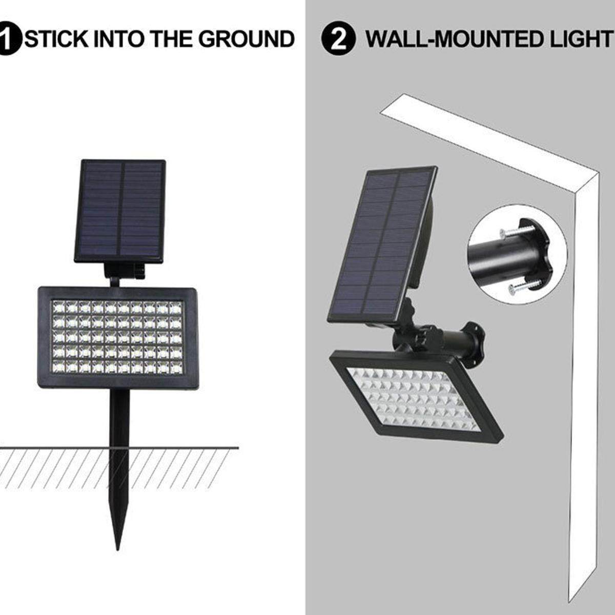 50 ĐÈN LED Năng lượng mặt trời Đèn Sân Vườn Bãi Cỏ Đèn Ngoài Trời Phong Cảnh Sáng Chống Nước