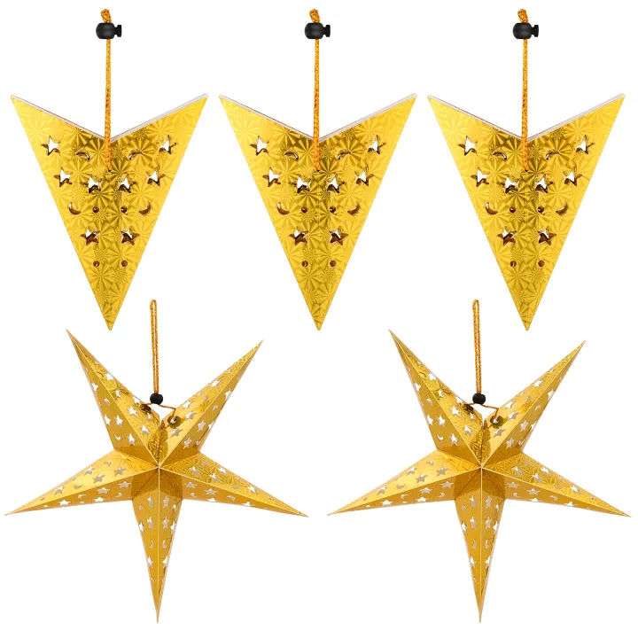 Eshopdeal Ready Stock Mobestech 5 Cai Chụp đen Ngoi Sao Giấy 45cm Chao đen Ngoi Sao Giấy 3d Rỗng Nhiều Mau Tiệc Cưới Giang Sinh Giang Sinh Nha Treo Trang Tri Vang Lazada Vn