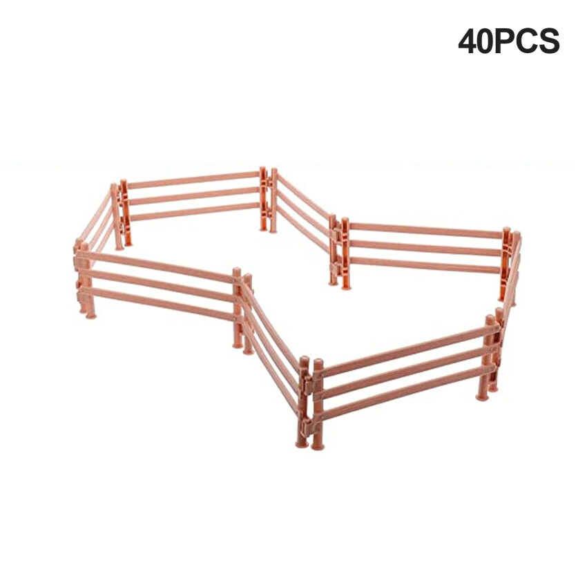 40 Pack Plastic Fence Toys, Mini Fence Plastic Garden Fence Toys Fairy