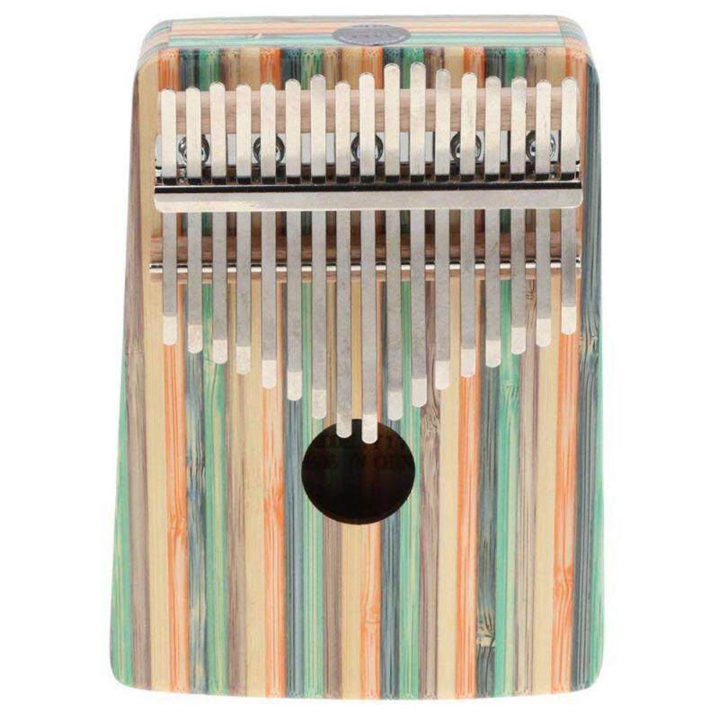 Kalimba 17 Key Thumb Piano Finger Percussion for Children Music Toy Gift - Green Streamline Pattern Malaysia