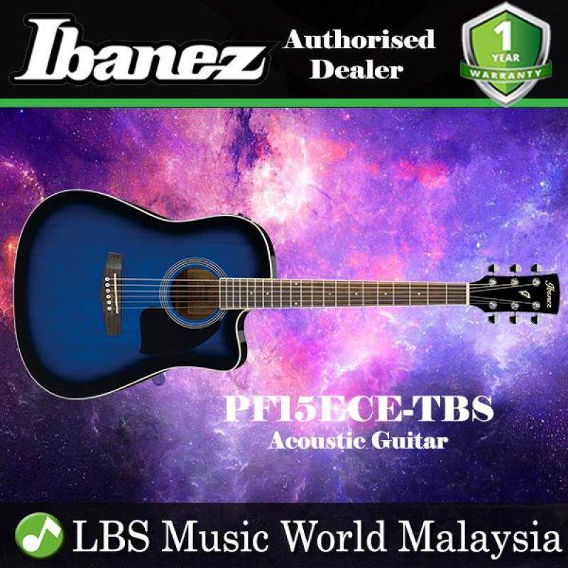 Ibanez PF15ECE-TBS Transparent Blue Sunburst High Gloss Dreadnought Cutaway Acoustic-Electric Guitar (PF15ECE) Malaysia
