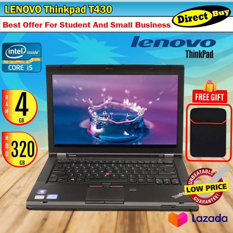 (REFURBISHED) LENOVO Thinkpad T430 INTEL CORE i5 3RD GEN/4GBDDR3/320GB HDD/INTEL HD GRAPHIC/14LED/WIN 7 PRO Malaysia