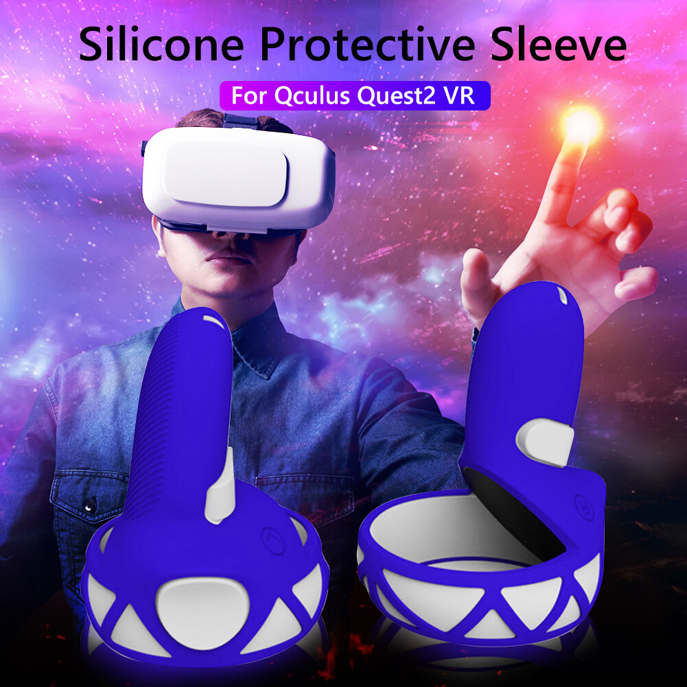 2pcs Face Mask Controller Skin Grip Cover Kit for Oculus Quest2 VR Headset Tool VR Accessories