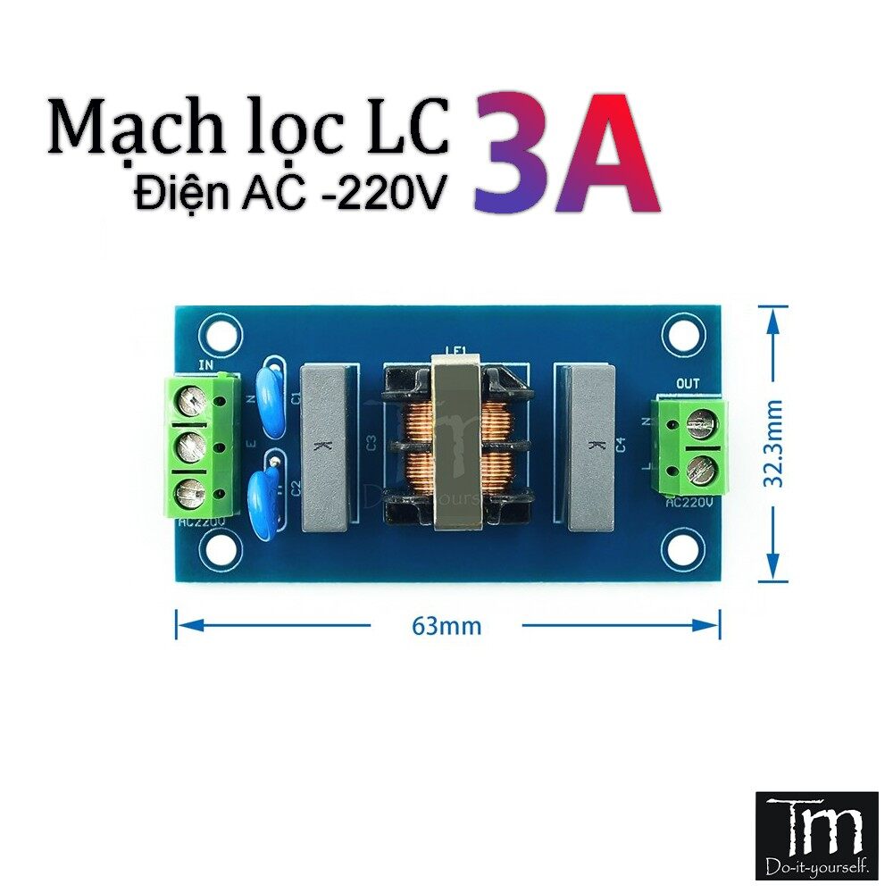 Mạch lọc nhiễu emi - lc 220vac 3a