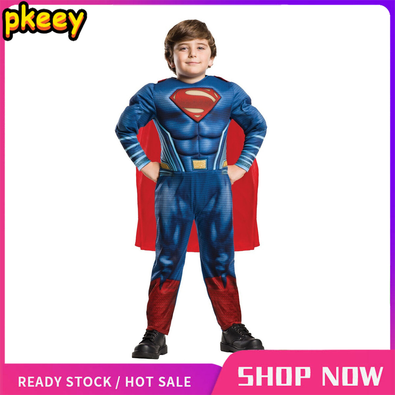 Man of Steel Superman Cosplay Costume for Kids Boys Superhero Set Halloween  Costumes Jumpsuit Performance Clothes | Lazada PH
