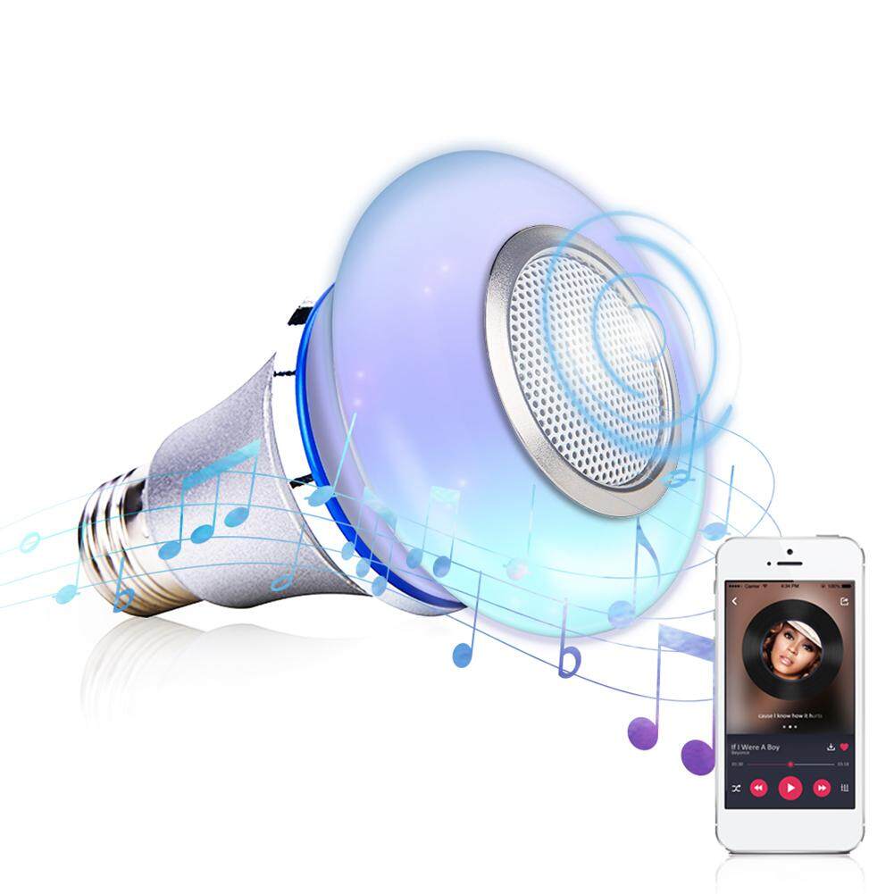Home Color Changing Wireless Smart Life Bluetooth Speaker Dimmable RGB Mini Playing Remote Control Music Light Bulb