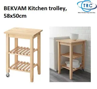 Ready Stock Ikea Bekvam Kitchen Trolley Birch 58x50cm Lazada