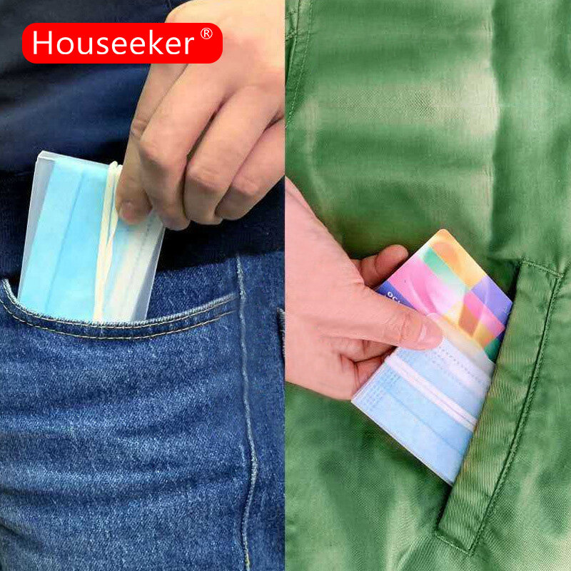 Houseeker Cartoon Mask Storage Clip Container Case Washable Environmentally Friendly Masks Holder
