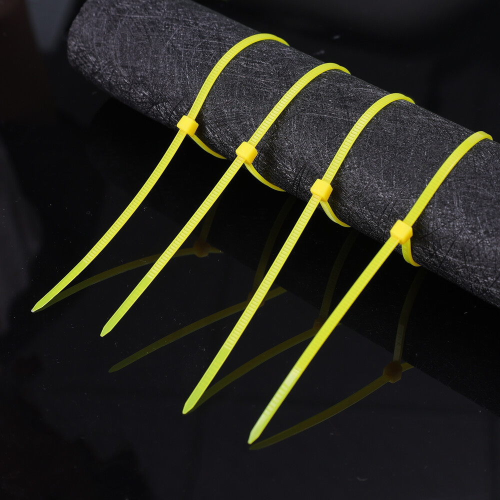 200Pcs Nylon Cable Ties Adjustable Self-locking Cord Ties Straps Fastening Loop Reusable Plastic Wire Ties for Home Office