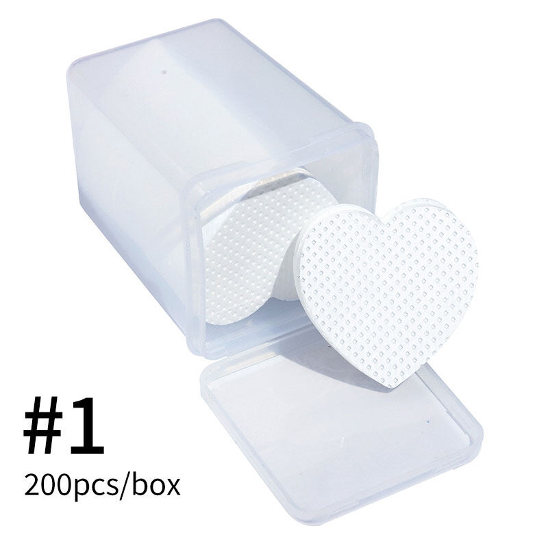 Ur sugar 200pcs heart shaped nail polish remover cotton wipes pink white uv gel nail tips polish remover cleaner lint-free paper pad