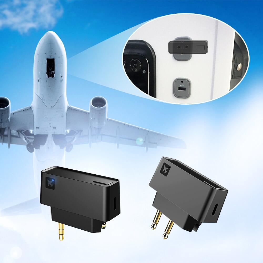 Bluetooth 5.0 Airplane Airline Flight Adapter Transmitter For Sennheiser Bluetooth Headphones Headsets Earphones TWS Earbuds