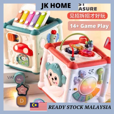 JK HOME 6 in 1 Baby Learning Cube Baby Newborn Activity Cube Toys Baby Musical Educational Early Learning Toy