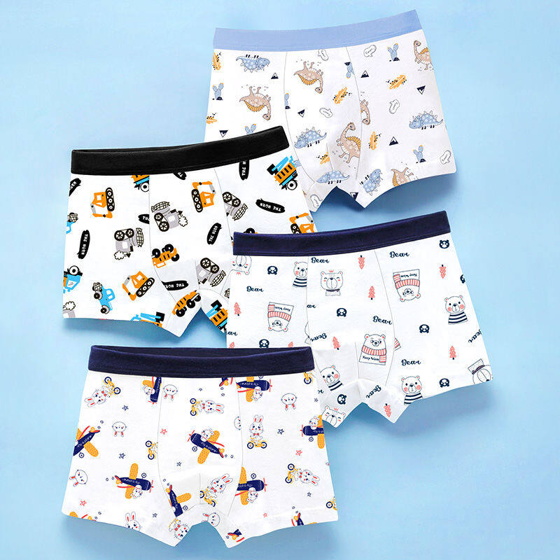 IQANGEL boys' cotton underwear, baby boxers, children's cotton pants, boys' boxer briefs, thin section