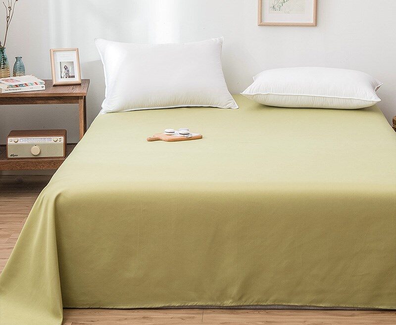 Ga Trải Giường Cotton Đã Giặt Sạch, Màu Trơn