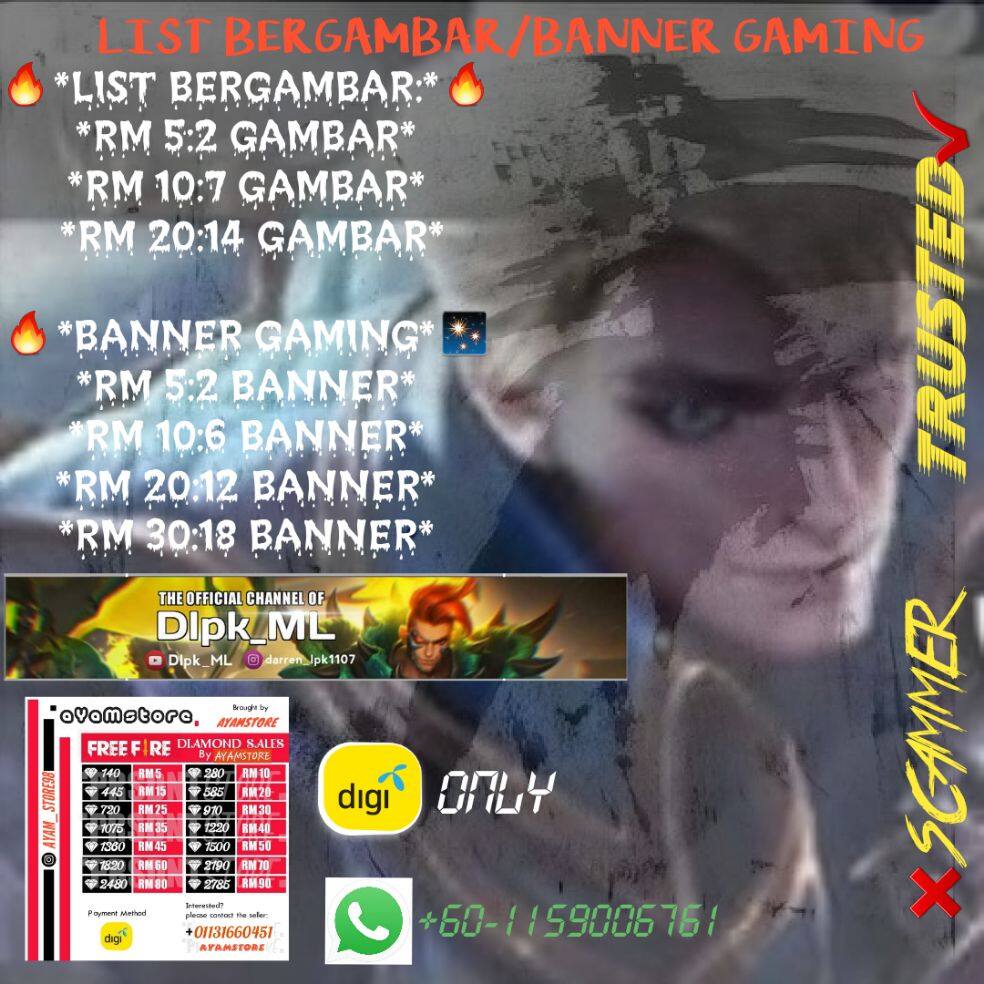 Banner Gaming Iklan Bergambar