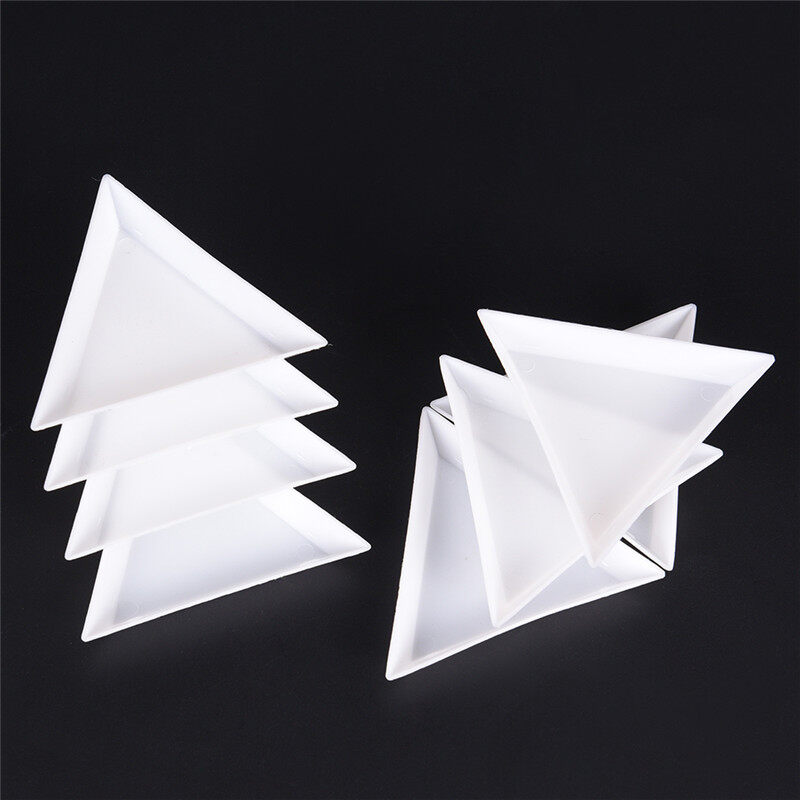 SILARA 10pcs Equilateral Triangle Plate For Jewelry Beads Storage Environmental plastic